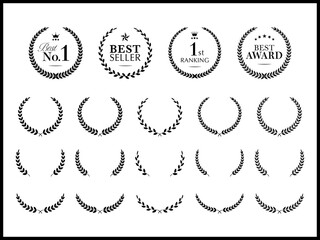 ランキング1位を祝う月桂樹のフレームセット