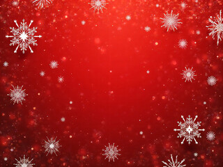 Subtle white snowflake pattern on vibrant red background