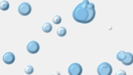 Blue liquid bubbles abstract organic fluid background
