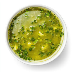 fresh vegetable soup with parsley