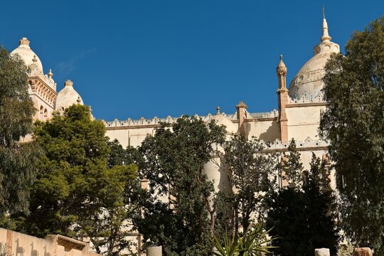 Cathedral of Saint Louis (Acropolium) on Byrsa Hill in Carthage city. Tunisia. Africa.