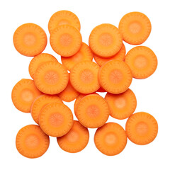 Freshly sliced carrots