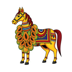 Decorated horse illustration