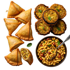 Assorted indian snacks and side dish