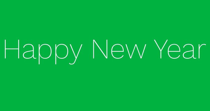 Happy New Year Message on alpha channel