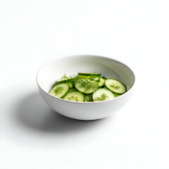 Fresh cucumber salad in bowl