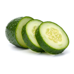 Freshly sliced cucumber
