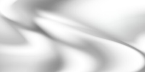 Luxury liquid silver texture with smooth flowing waves. Metallic gradient on wavy curve surface. Glossy reflective mercury or chrome material. Silver material © Rafi