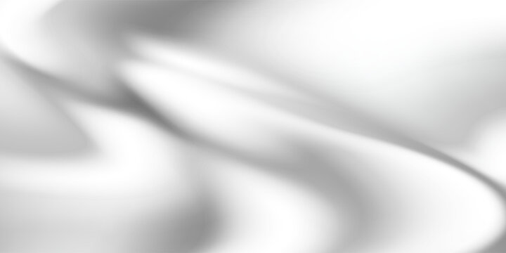 Luxury liquid silver texture with smooth flowing waves. Metallic gradient on wavy curve surface. Glossy reflective mercury or chrome material. Silver material