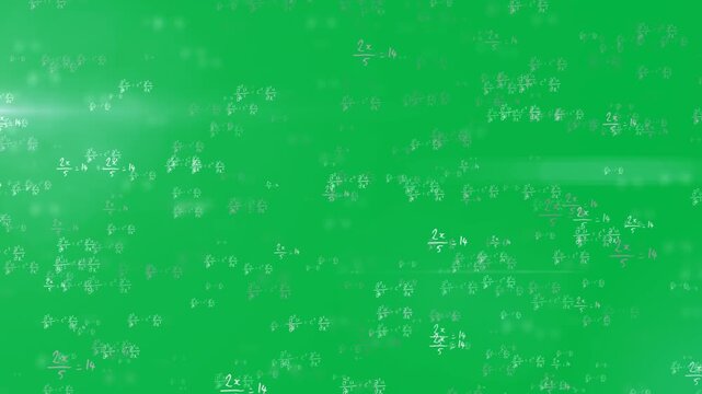 Animation of mathematical formulae moving on background