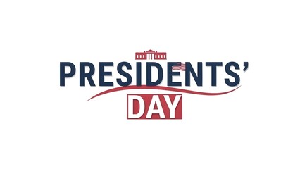 Presidents day logo with patriotic theme