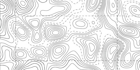 White topographic map patterns, geographic line World map with elevation assignments. Vector illustration. wave Line topography map contour background.
