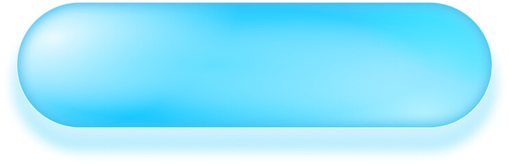 Fototapeta premium Blank 3d glossy blue pill button for game ui or web menu