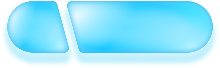 Obraz premium Blue 3d glossy split segmented button bar for interface control