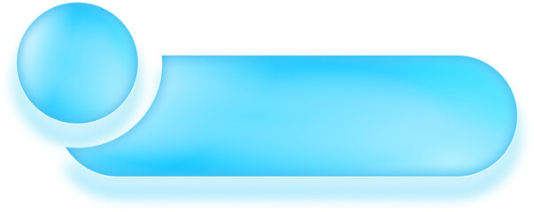 Obraz premium Blue 3d glossy button bar with circle accent for interface