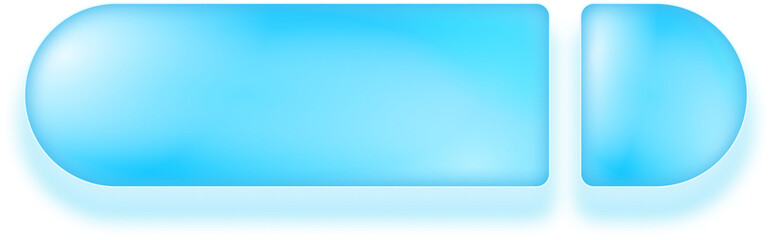 Obraz premium Blue 3d glossy dual segment button bar for menu selection
