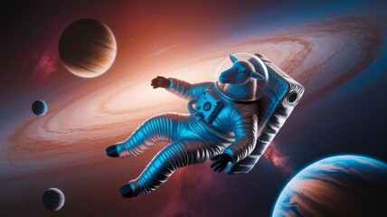 space sheep in a spacesuit