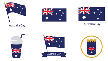 Australia Day themed featuring flags drinks and a gift bag Keywords: Australia Day, Australian