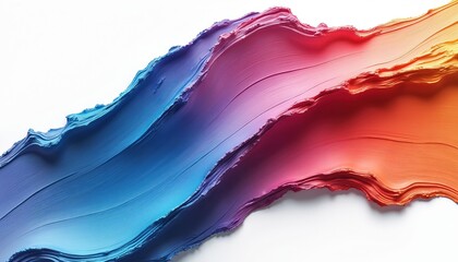 Abstract paint strokes feature blue purple and orange colors with textured layers. Modern digital art conveys creativity and motion. Good for design backgrounds.