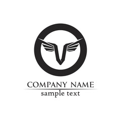 Falcon Wings Logo Template vector icon logo design app