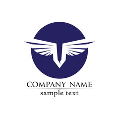 Falcon Wings Logo Template vector icon logo design app