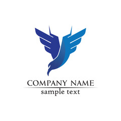 Falcon Wings Logo Template vector icon logo design app