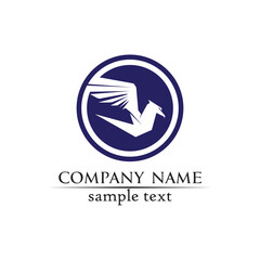 Falcon Wings Logo Template vector icon logo design app