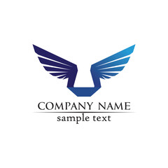 Falcon Wings Logo Template vector icon logo design app