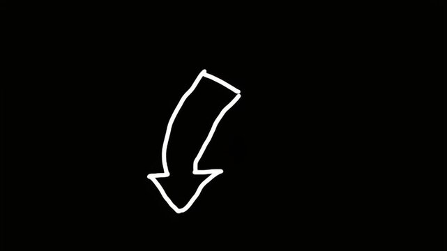 Check out the details below for everything you need to know! Keywords: arrow, pointing down, directional, instruction, follow, guide, look below, white arrow, doodle, hand-drawn, sketch, motion graphi