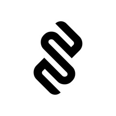 Modern Geometric Letter S Monogram Logo, Minimalist Abstract Wave Branding Icon Vector.