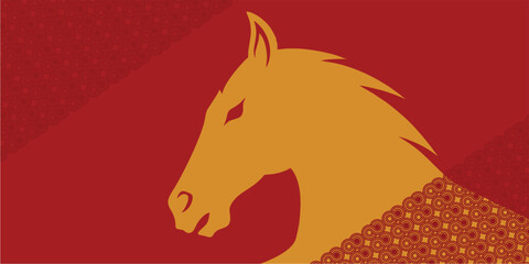 vector illustration of a horse for chinese new year. lunar new year