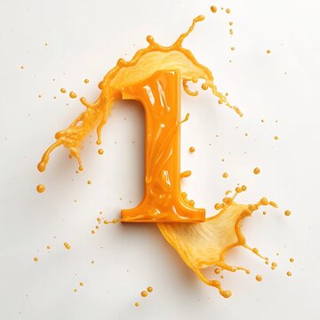 Orange juice number one splashing dynamic liquid creative design