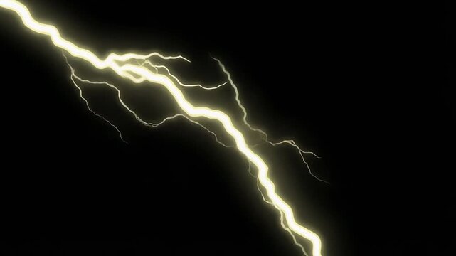 Stunning lightning bolt graphic on a black background for dynamic visual impact