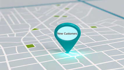 City map location pin showing new customer destination
