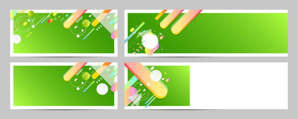 Set geometric colors fluid shapes eps 10. Flowing and liquid abstract gradient background for banner, poster or book. Vector design