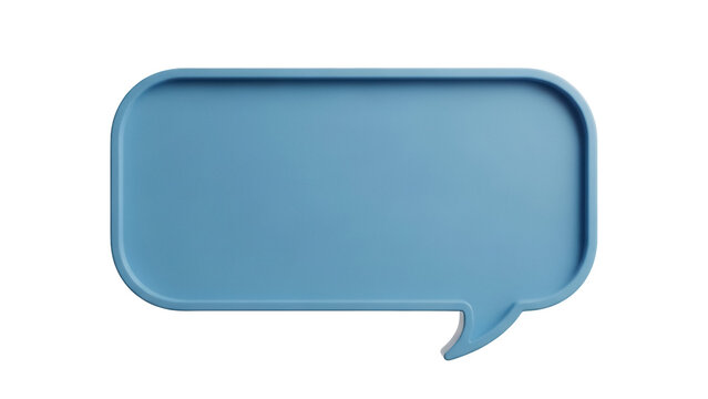 Light blue speech bubble PNG isolated on transparent background, communication and message icon for graphic design and social media use - Powered by Adobe