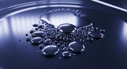 Elegant Liquid Mercury Droplets Merging on a Cold Surface