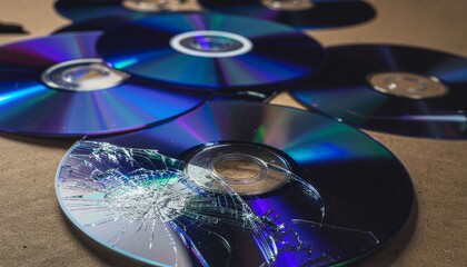 捨てられているCD