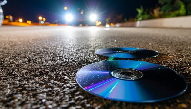 捨てられているCD