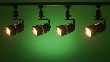 green background light. 5