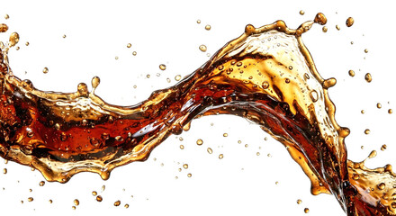 Realistic Cola Splash Isolated on transparent background
