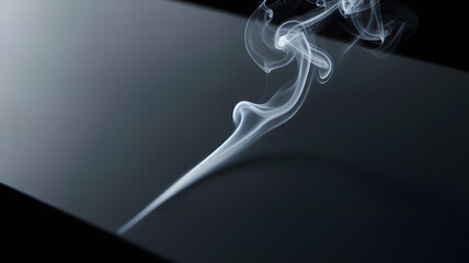 Elegant smoke trail isolated on white background