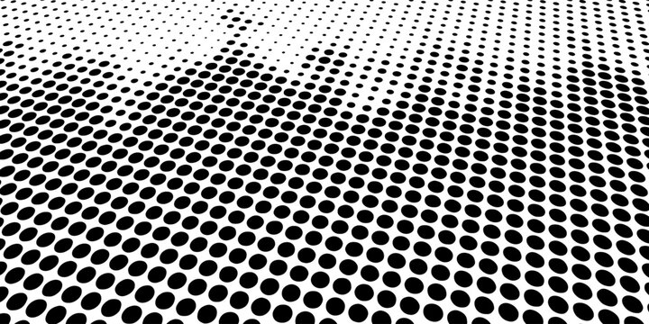 Black and White Halftone Dots Gradient Abstract Background Texture. Suit for banner, web, brochure, pamflet and presentation