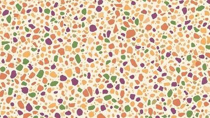 Seamless Terrazzo Micro-Chips Vector Pattern (Earthy Vibrancy Colors)