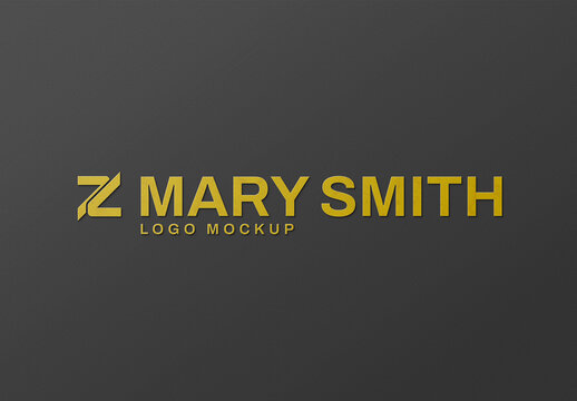 Golden Logo Mockup