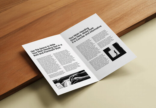 Folded Brochure Mockup
