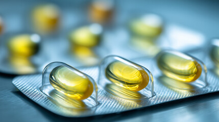 vitamin capsules supplement, pharmaceutical medicine pills, healthcare nutrition concept
