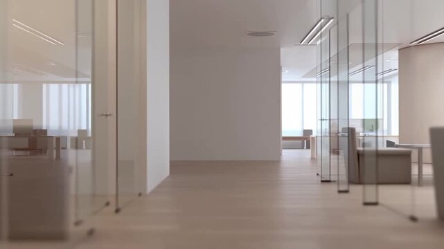 Minimal Corporate Office Environment Background for Professional Business Presentations