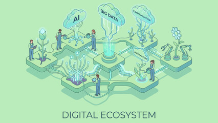 Hand drawn vector illustration of an abstract floral background with cute flowers and decorative nature pattern