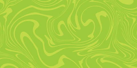 Abstract green background with hypnotic wavy lines pattern. Fresh and natural background